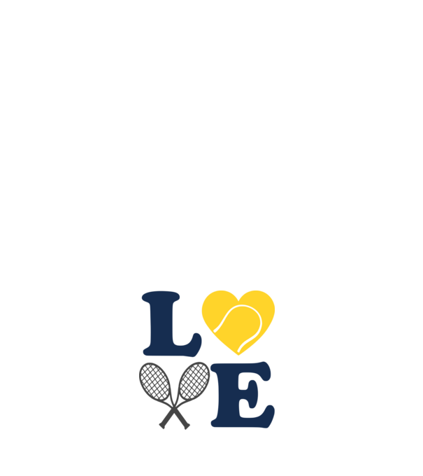 LOVE Tennis model negru pe tricou