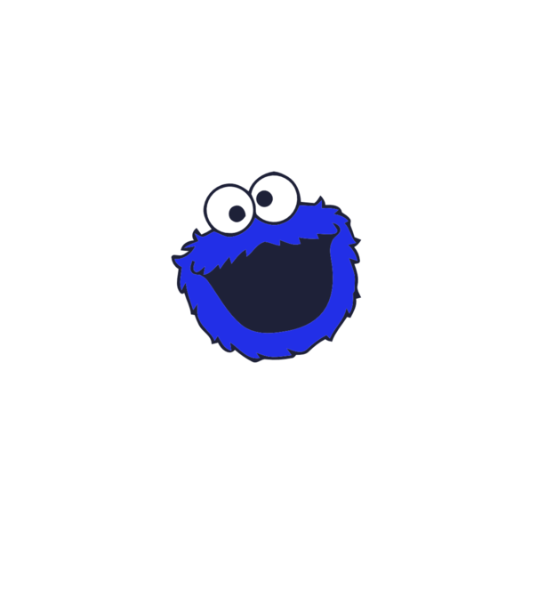 Cookie Monster Face model negru pe tricou