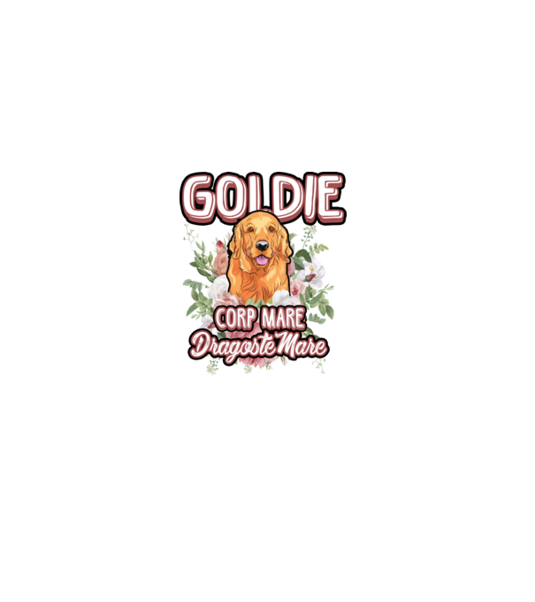Goldie picioare mici dragoste mare model alb pe tricou