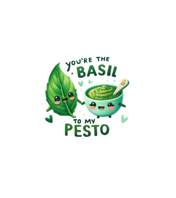 Basil to my Pesto model alb pe tricou