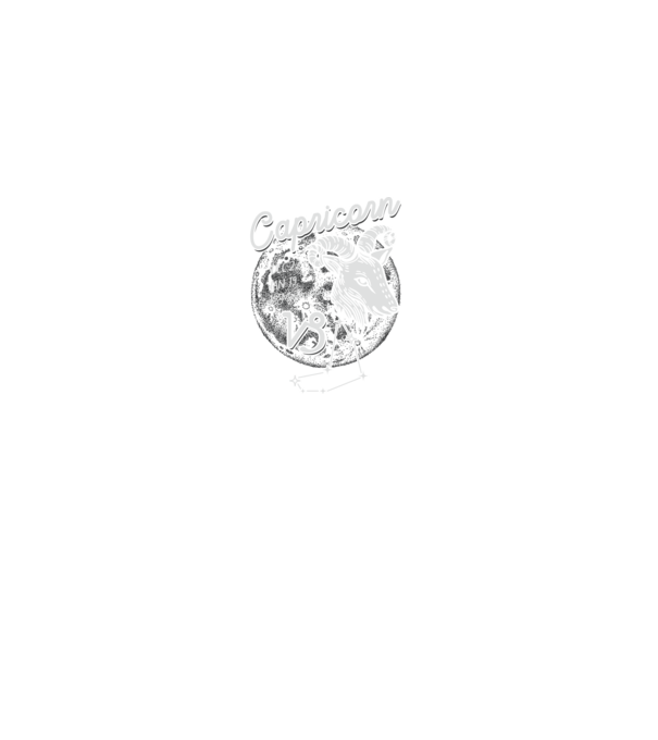Zodiac femeie CAPRICORN retro model negru pe tricou