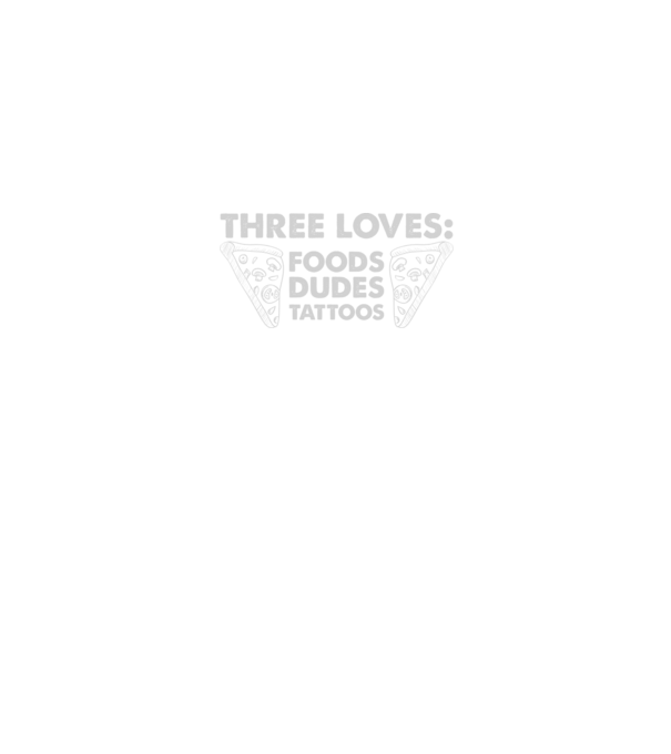 Three loves model negru pe tricou