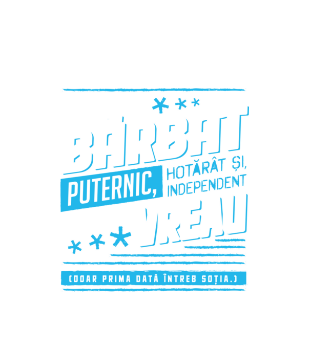 Sunt un bărbat puternic model alb pe tricou