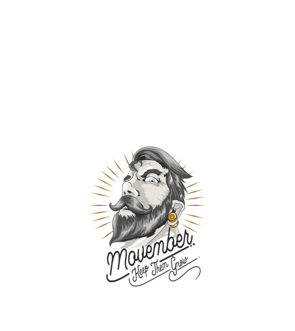 Movember Keep them grow No Shave November model alb pe tricou