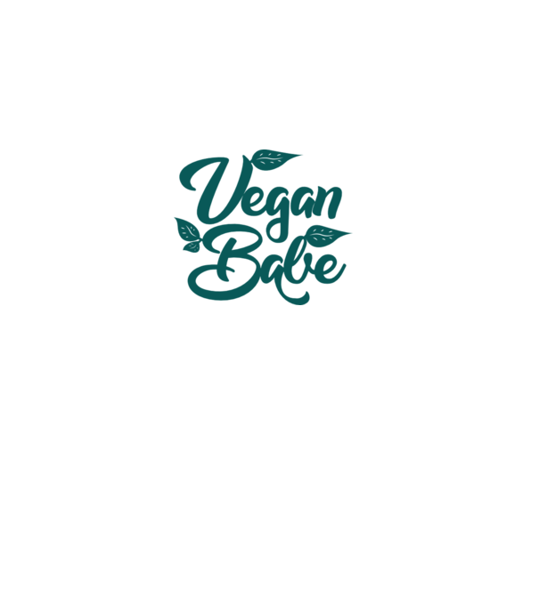 Vegan Babe model alb pe tricou