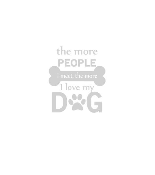 The more people i meet model negru pe tricou
