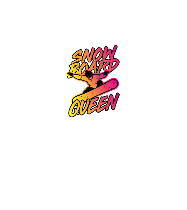 snowboard queen model negru pe tricou