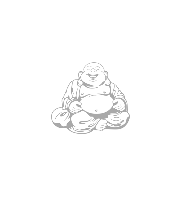 fat buddha model negru pe tricou