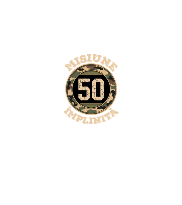 Misiune împlinită 50 model negru pe tricou
