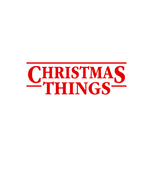 Christmas Things model negru pe tricou