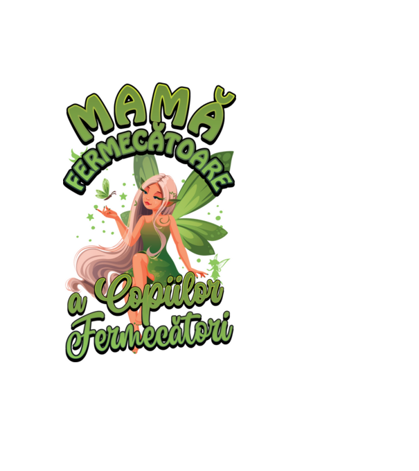 Mamă fermecătoare a copiilor fermecătorit model negru pe tricou