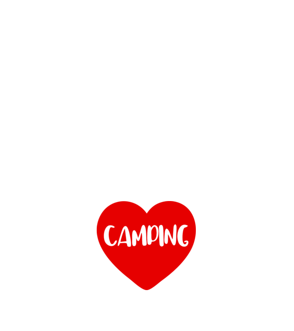 Camping heart model negru pe tricou