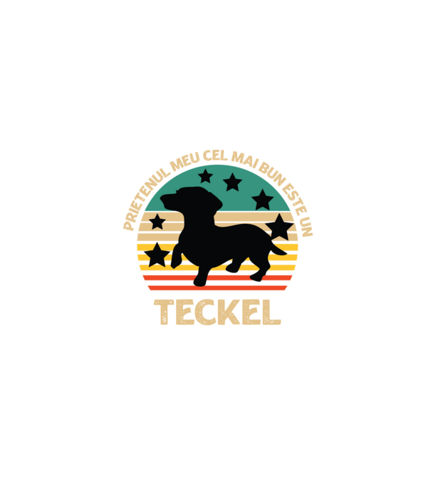 Prietenul meu cel mai bun este un teckel model negru pe tricou