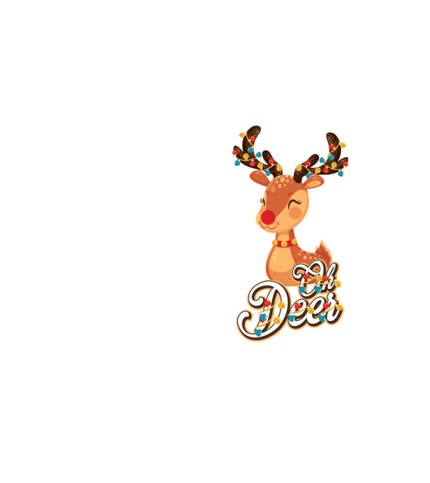 Oh deer model galben neon pe tricou