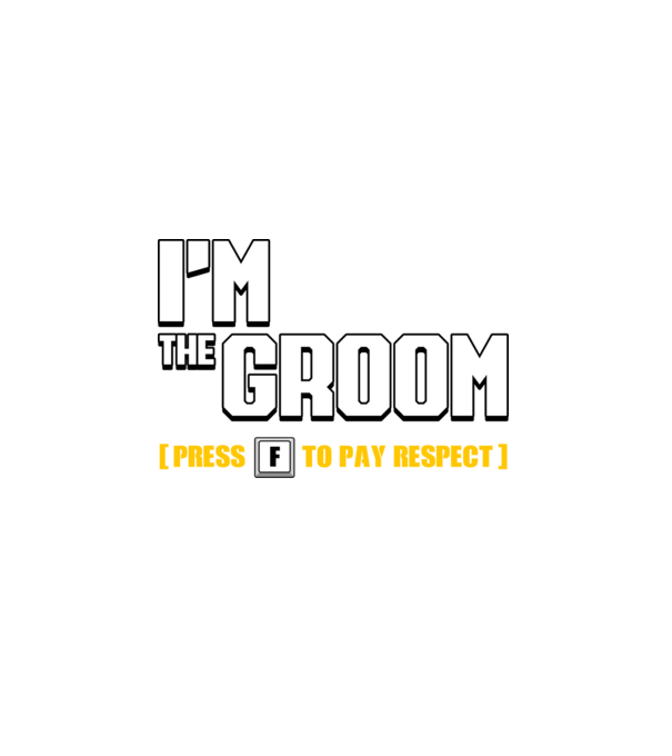 I'm the Groom model negru pe tricou