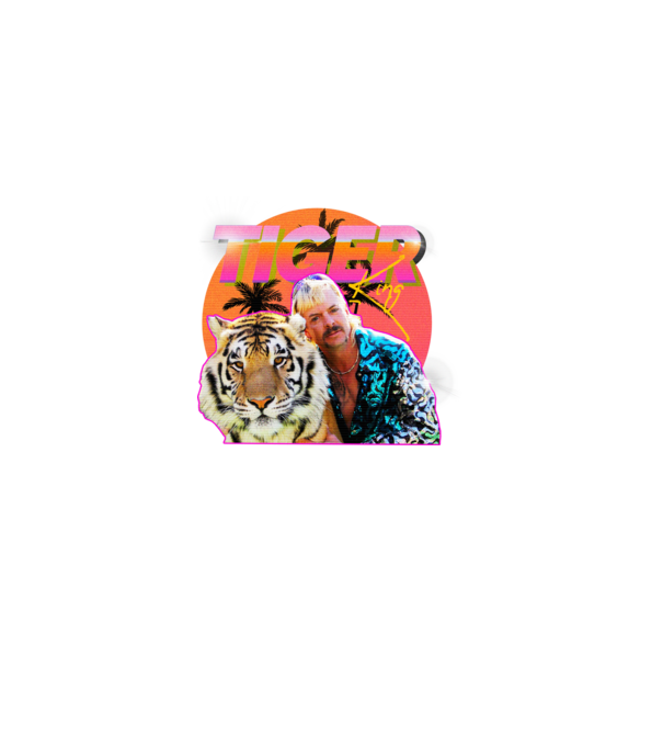 RETRO TIGER KING model negru pe tricou