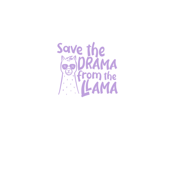 Save the drama from the llama model negru pe tricou