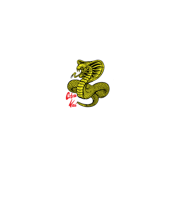 cobra kai logo color model negru pe tricou