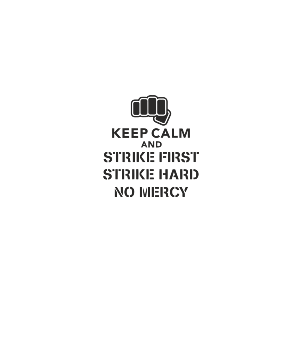 Keep calm and strike first cobra kai model alb pe tricou