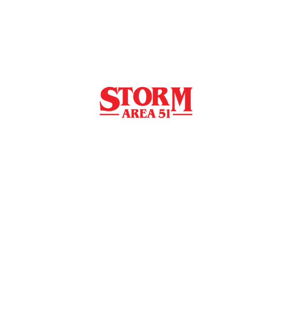 storm area 51 stranger model gri pe tricou