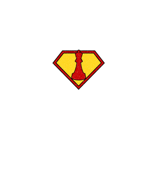 SuperChess regină model albastru regal pe tricou