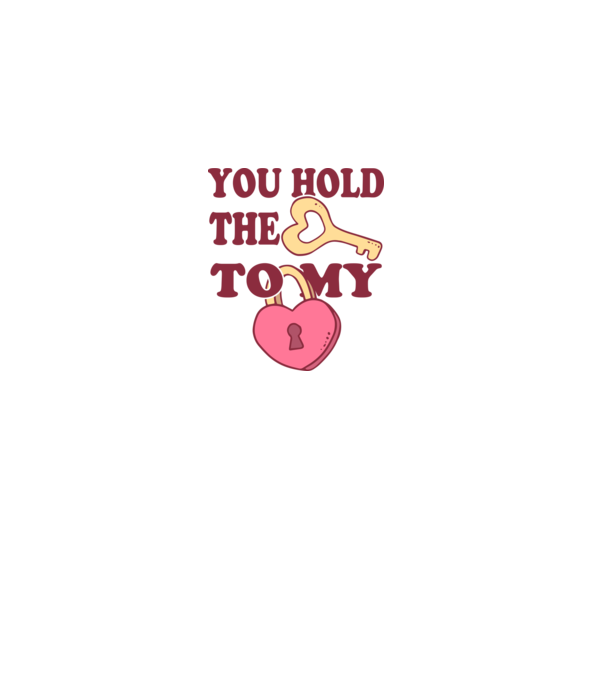 you hold the key to my heart model alb pe tricou