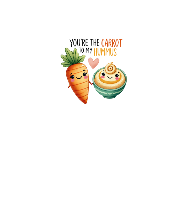 Carrot to my Hummus model alb pe tricou