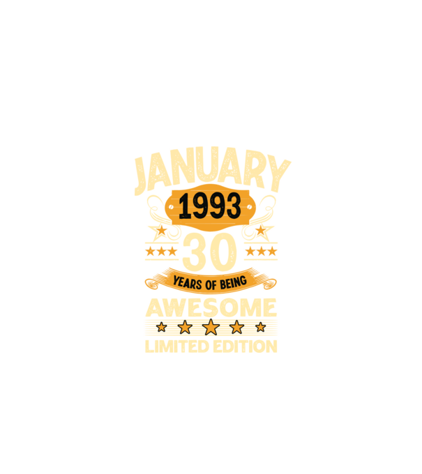 January 1993 30 years of being limited edition model negru pe tricou