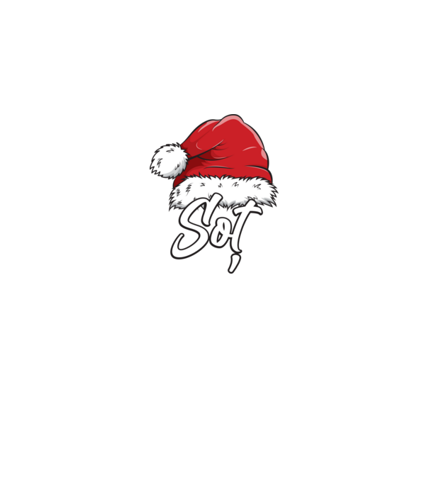 soț Santa Hat model negru pe tricou