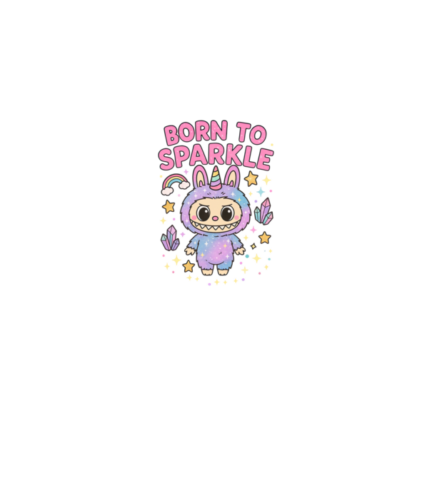 Born to sparkle model negru pe tricou