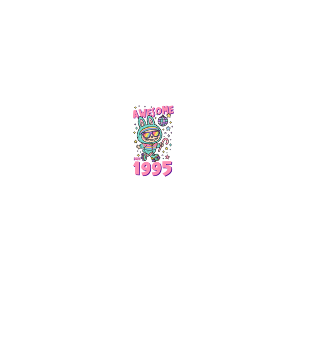 Awesome since 1995 - Labubu model albastru jeanși pe tricou