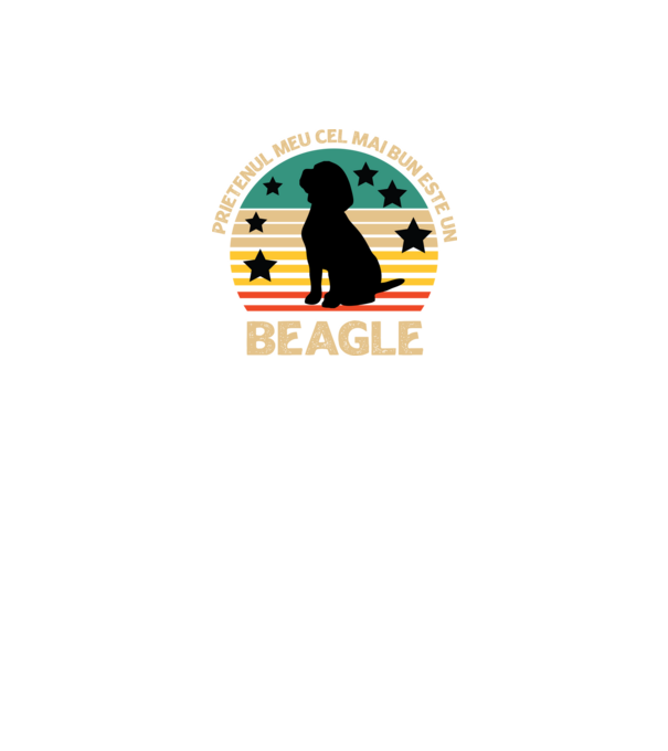 Prietenul meu cel mai bun este un beagle model negru pe tricou