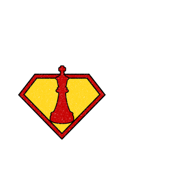 SuperChess rege model negru pe tricou