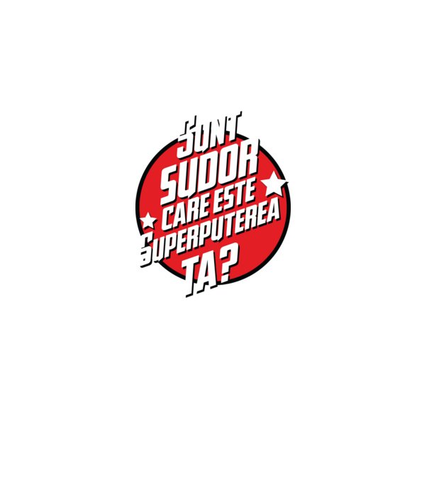 sunt sudor, care este superputerea ta? model gri închis pe tricou
