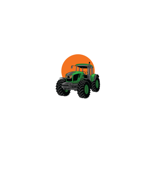 TRACTOR model alb/roșu pe tricou
