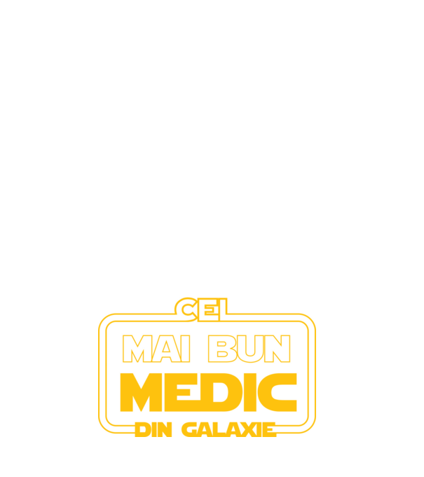 Cel mai bun medic din galaxie model negru pe tricou