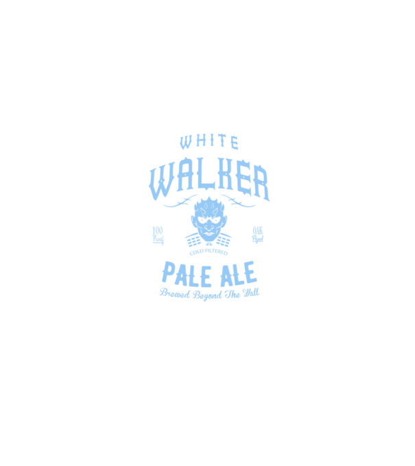 White Walker Pale Ale model negru pe tricou