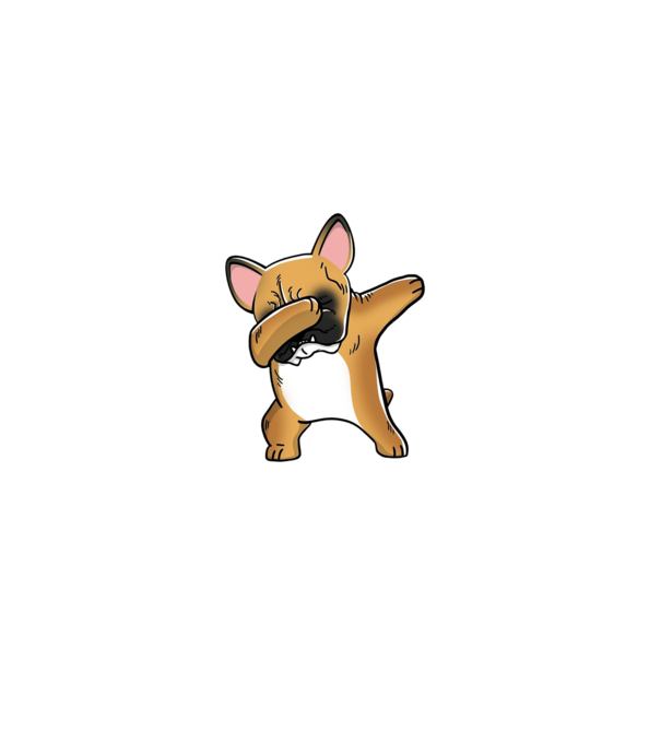 Buldog francez DAB model negru pe tricou