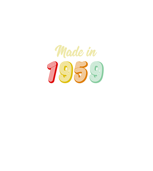 made in 1959 retro model negru pe tricou