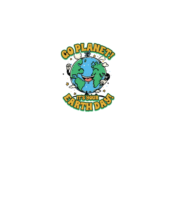 Go planet model alb pe tricou