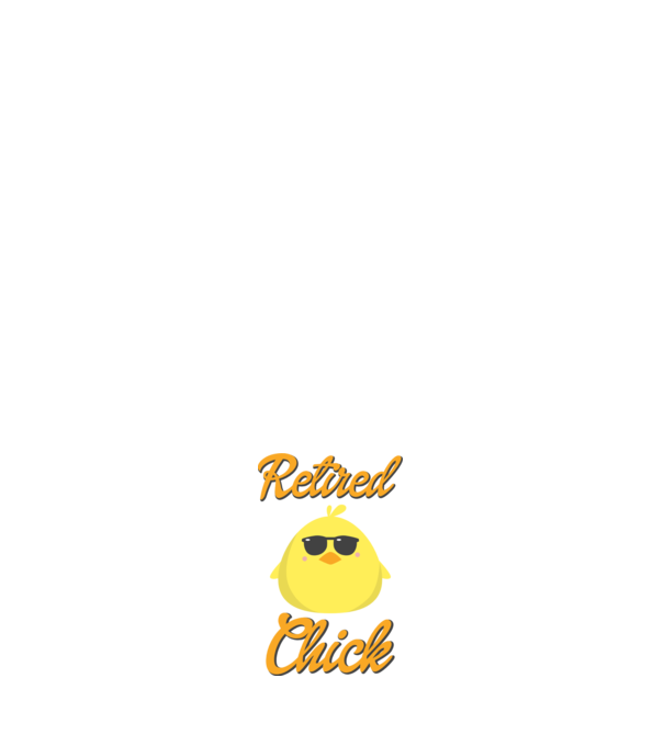 Retired chick model negru pe tricou