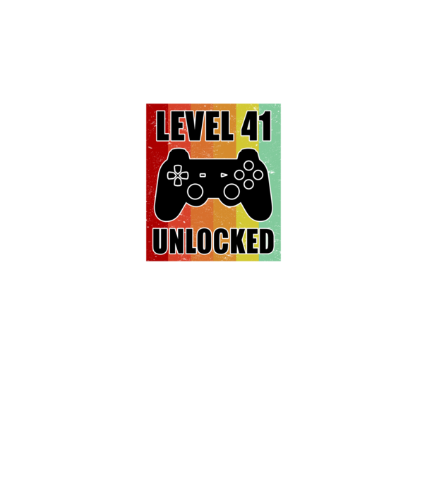 level 41 unlocked retro gamer model negru pe tricou