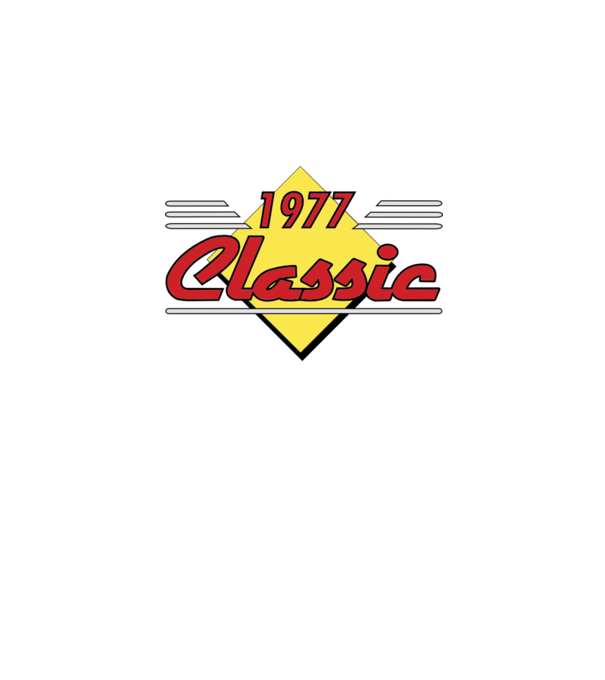 Classic - 1977 model albastru regal pe tricou