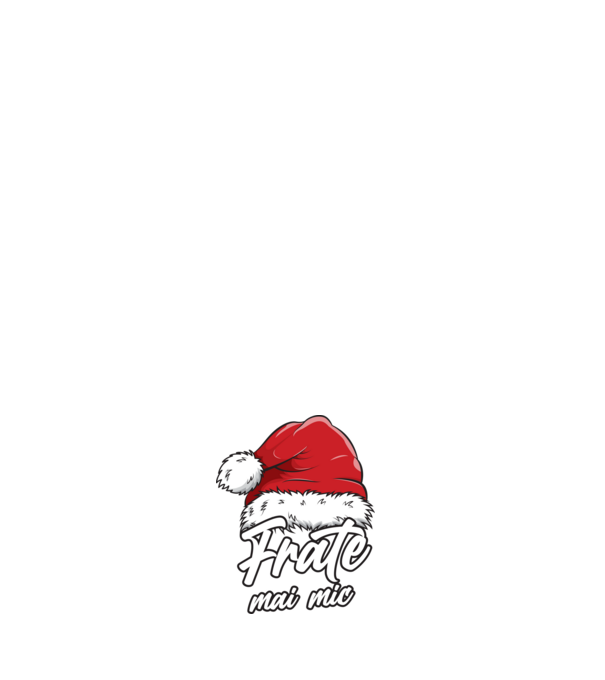 frate mai mic Santa Hat model albastru închis pe tricou