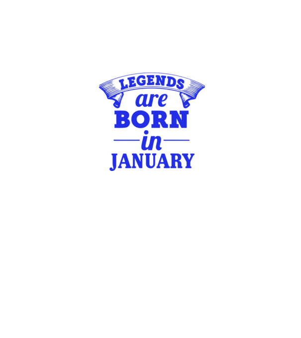 Legends are born in January model alb pe tricou