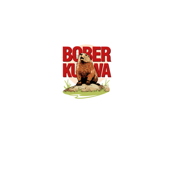 BOBER model alb pe tricou