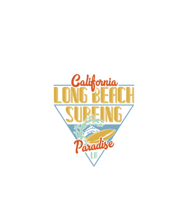 Long Beach model negru pe tricou