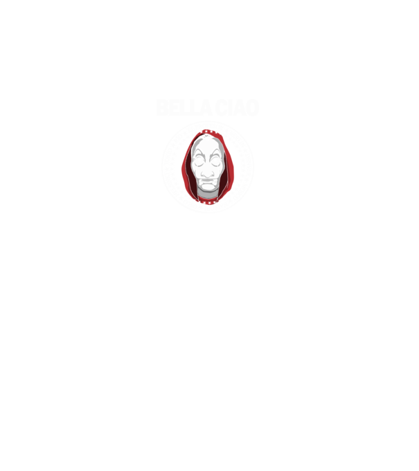 bella ciao stroke white model negru pe tricou