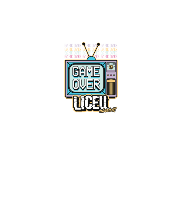 Absolvire retro liceu model negru pe tricou
