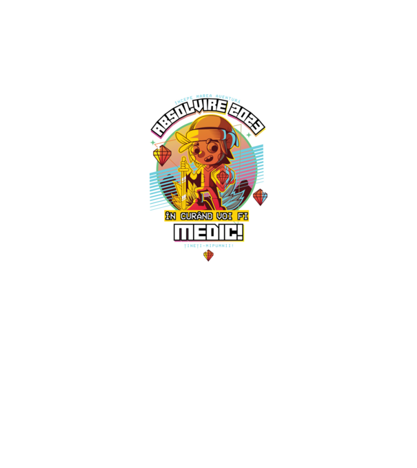 absolvire 2023 medic model negru pe tricou
